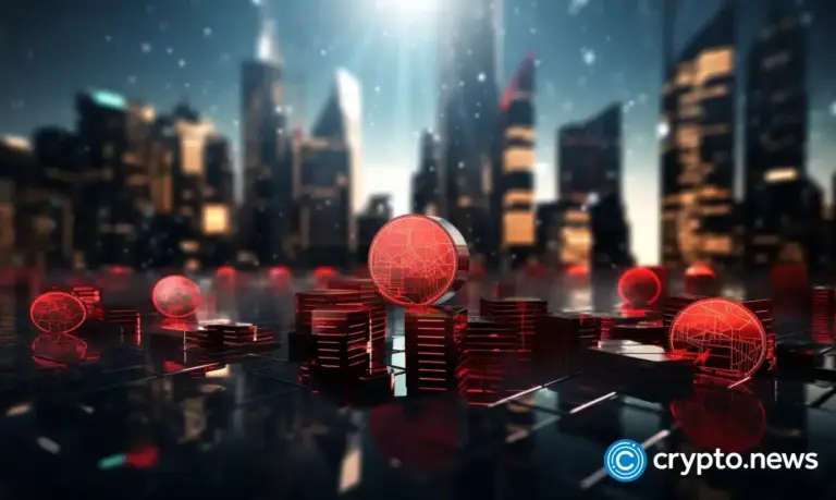 crypto-news-Central-Bank-Digital-Currency-blurry-broken-tokens-and-blockchain-business-background-re.webp