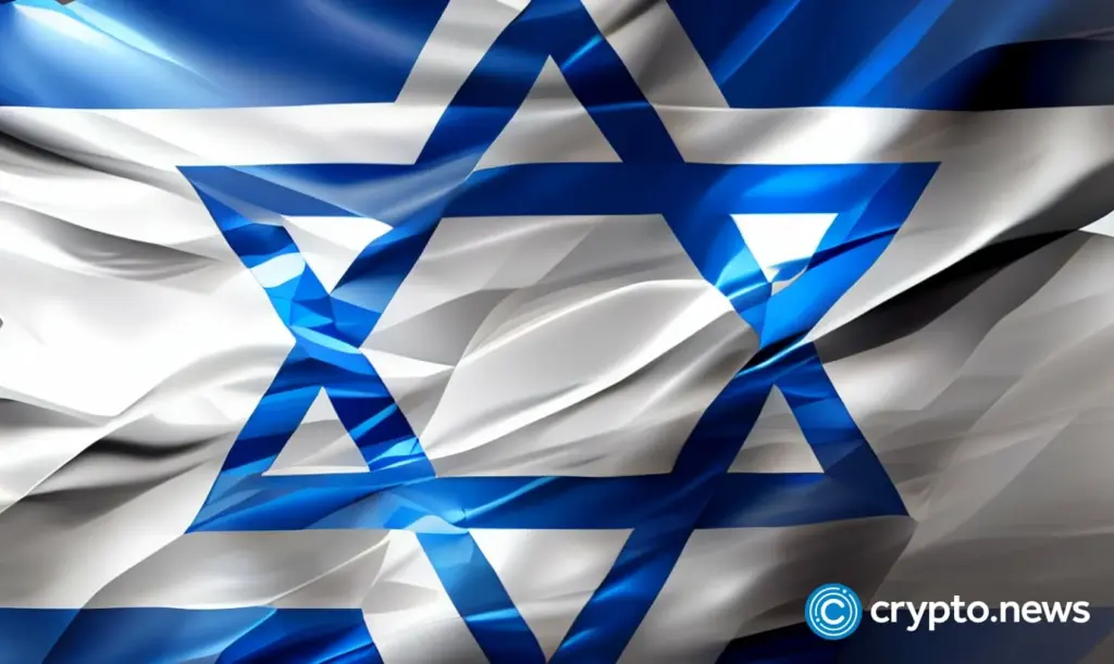 crypto-news-flag-of-Israel-front-side-view-blurry-virtaul-space-background-low-poly-style.webp.webp
