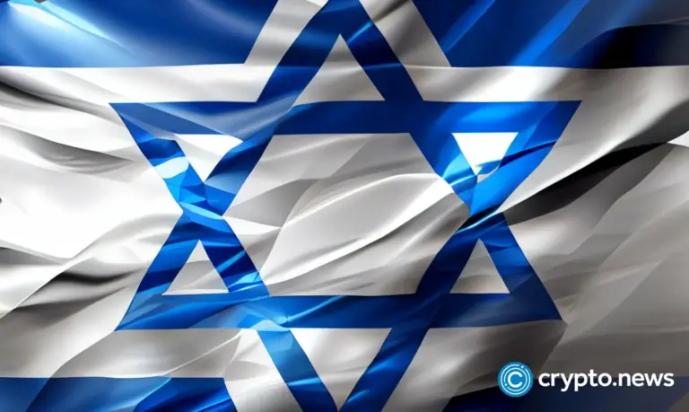crypto-news-flag-of-Israel-front-side-view-blurry-virtaul-space-background-low-poly-style.webp.webp